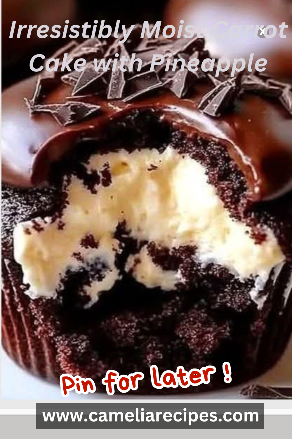 A beautifully layered carrot cake with pineapple, topped with cream cheese frosting and decorated with chopped walnuts and shredded coconut on a rustic cake stand.